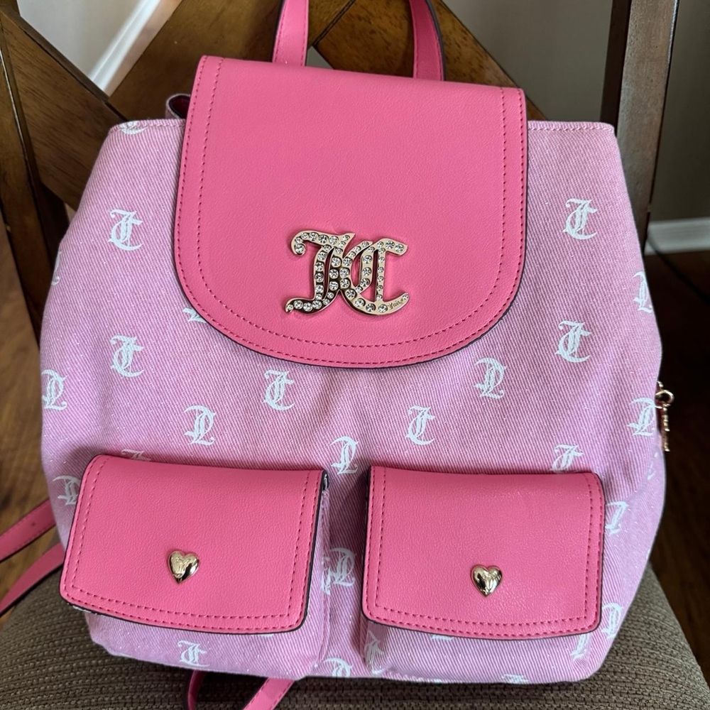 🎒NWT Juicy Couture Pink Backpack with Logo